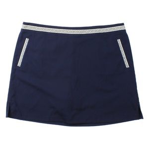 Womens Monarch Brocade Trim Skort Navy Blue